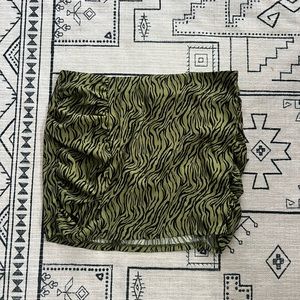 SHEIN curve 3x / 3xl green black zebra skirt